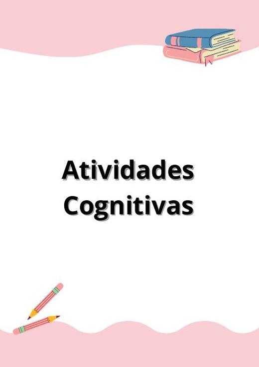 Capa do material nº 004: Atividades Cognitivas para Crianças