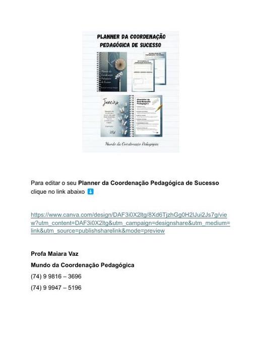 Capa do material nº 047: Planner Editável
