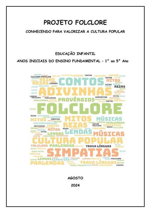 Capa: Fund. I – Projeto Folclore BNCC