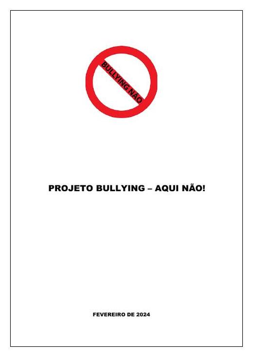 Capa: Fund. I – Projeto Bullying na Escola