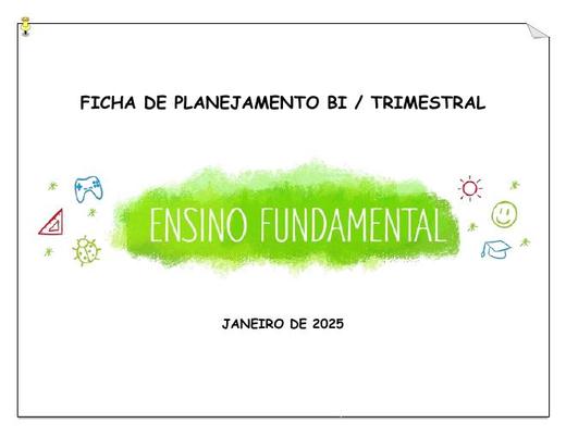 Capa do material nº 073: Ficha de Planejamento Bi ou Trimestral Ensino Fundamental