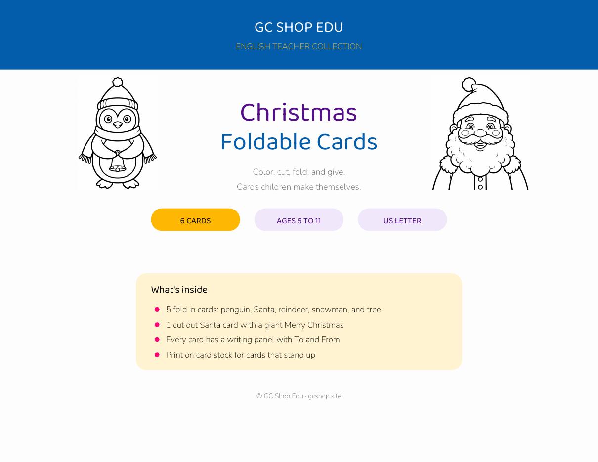Capa do material nº 114: Christmas Foldable Cards